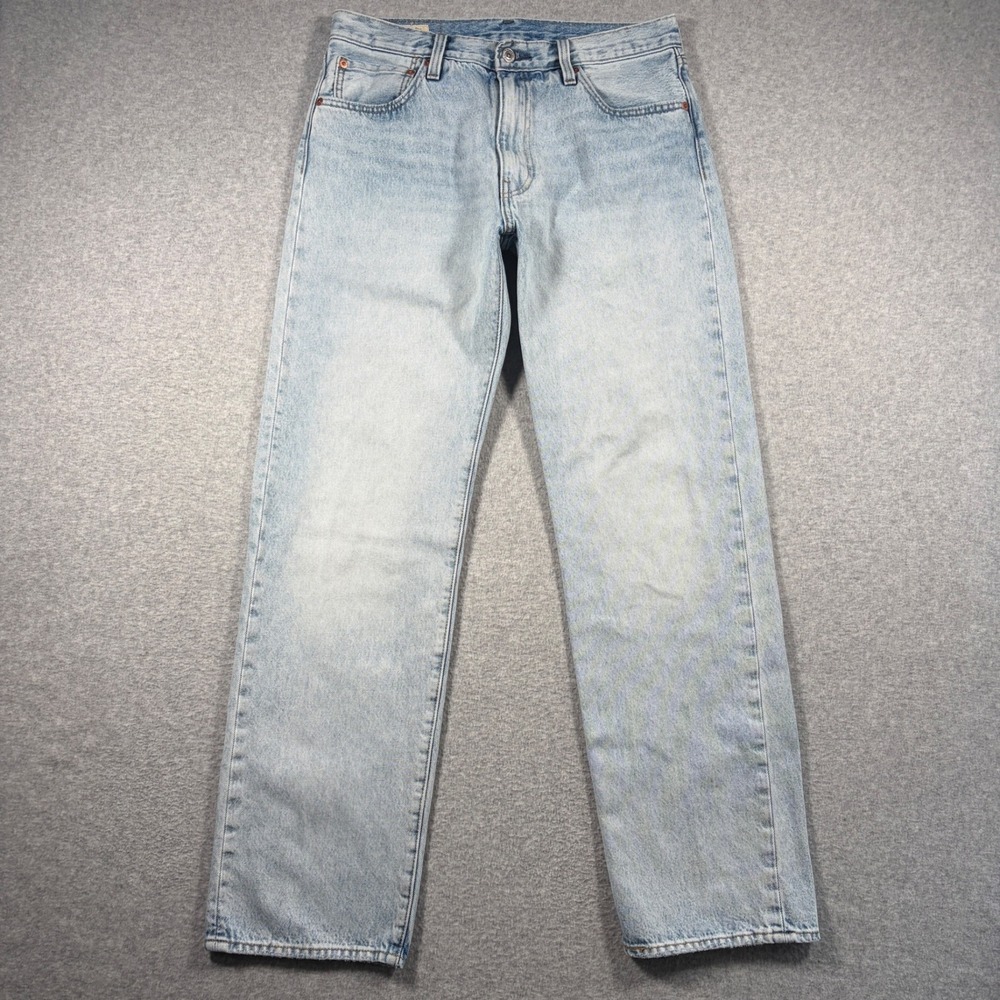 Levis Premium Lot 555 Relaxed Straight Jeans Mens 32x34 (Fits 32x31) Light Wash